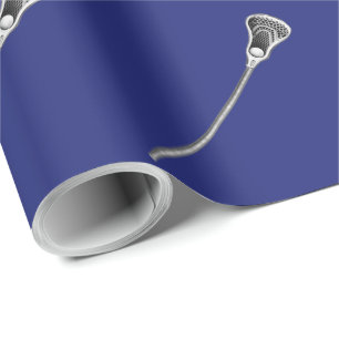 Papel De Regalo Regalo de Lacrosse Azul