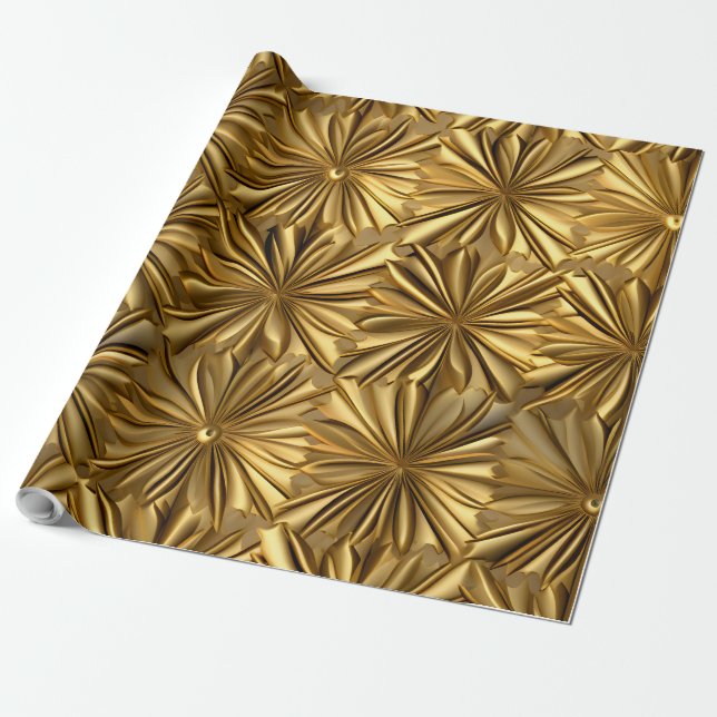 Papel De Regalo Regalo de los Navidades de champán de lujo (Desenrollado)