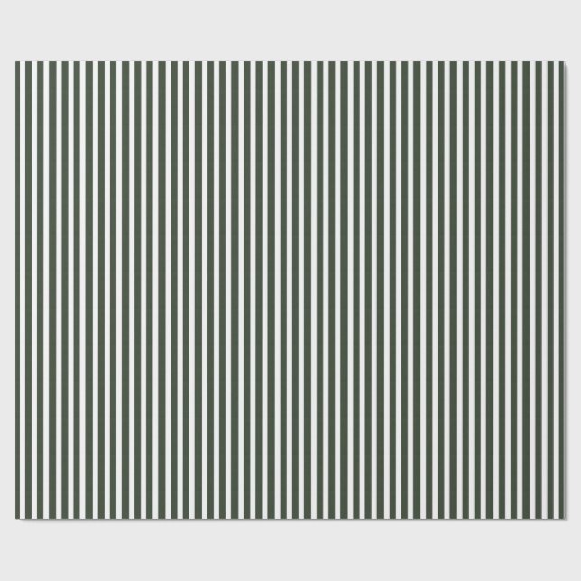 Papel De Regalo Regalo de los Navidades de la franja verde foresta (Superficie plana)