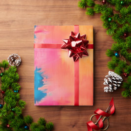 Papel De Regalo Regalo de monograma colorido de cumpleaños estacio