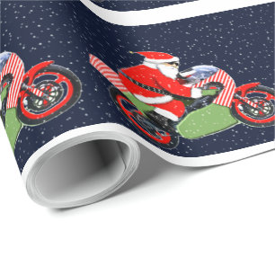 Papel De Regalo Regalo de motocicleta de Santa