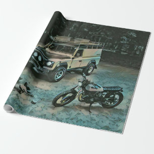Papel De Regalo Regalo de motocicleta retro