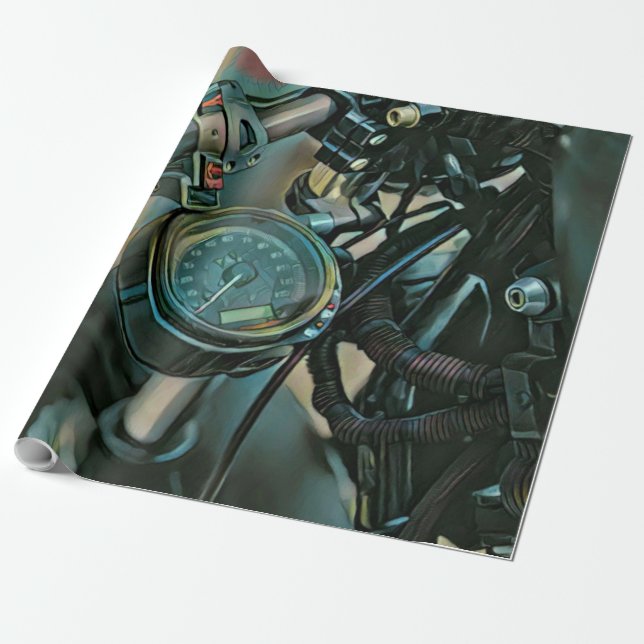 Papel De Regalo Regalo de motocicletas (Desenrollado)