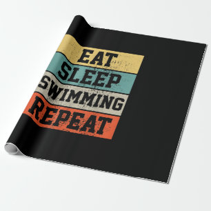Papel De Regalo Regalo De Natación En Nadador