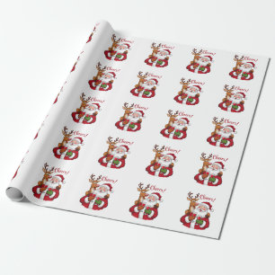 Papel De Regalo Regalo de Navidad Cheer Santa Claus