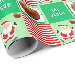 Papel De Regalo Regalo de Navidad de Baloncesto