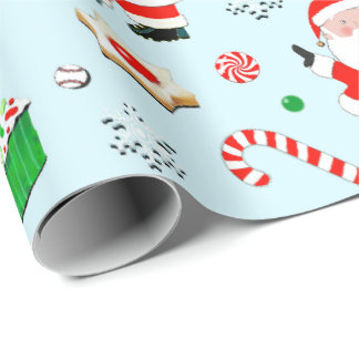 Papel De Regalo Regalo de Navidad de béisbol