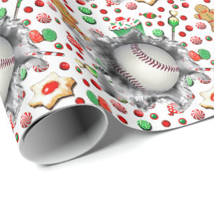 Papel De Regalo Regalo de Navidad de béisbol