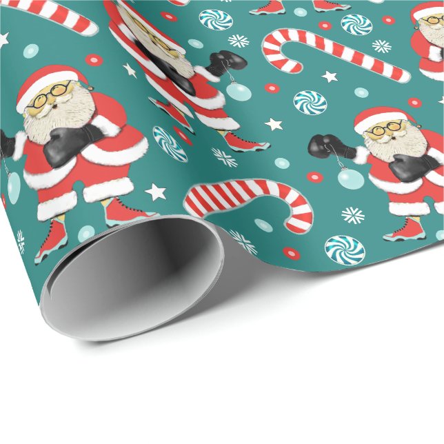 Papel De Regalo Regalo de Navidad de boxeo (Esquina del rollo)
