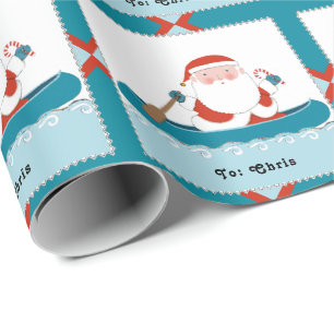 Papel De Regalo Regalo de Navidad de Canoa de Camping