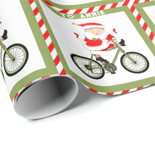 Papel De Regalo Regalo de Navidad de ciclismo