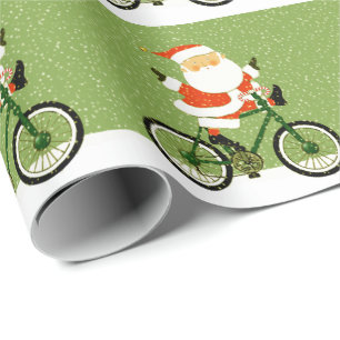 Papel De Regalo Regalo de Navidad de Ciclismo Vacaciones