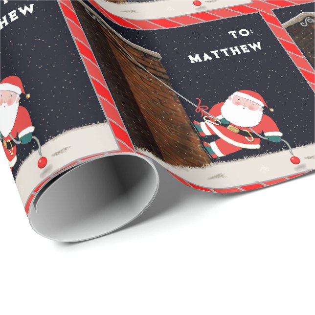 Papel De Regalo Regalo de Navidad de escalada en roca (Esquina del rollo)