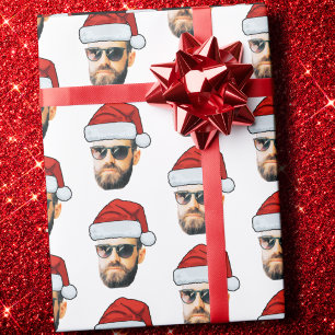 Papel De Regalo Regalo de Navidad de foto con sombrero de Santa de