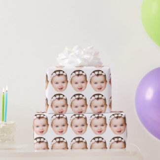 Papel De Regalo Regalo de Navidad de Foto Personalizada Cara Diver