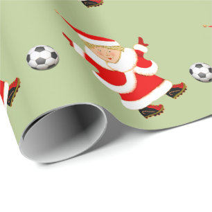 Papel De Regalo Regalo de Navidad de fútbol para niñas