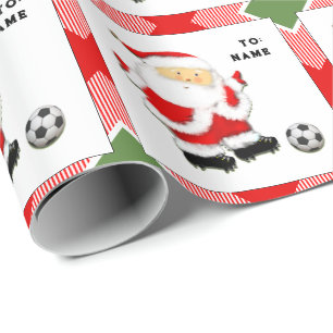 Papel De Regalo Regalo de Navidad de fútbol personalizado