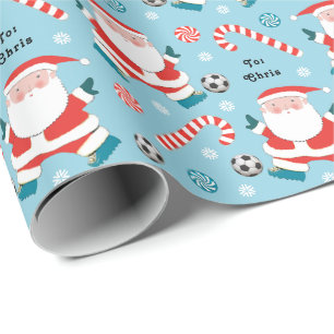 Papel De Regalo Regalo de Navidad de fútbol personalizado