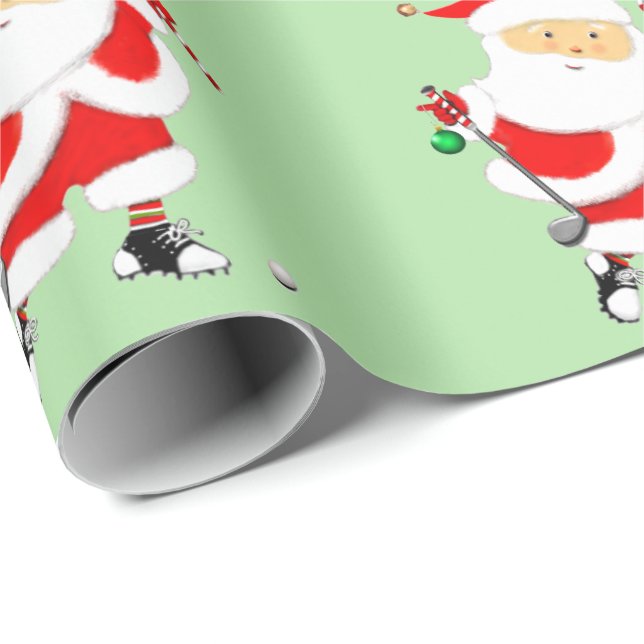 Papel De Regalo Regalo de Navidad de Golf (Esquina del rollo)