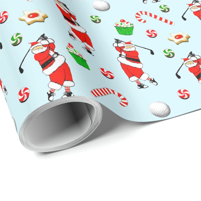 Papel De Regalo Regalo de Navidad de Golf (Esquina del rollo)