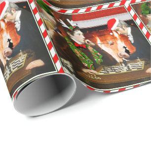 Papel De Regalo Regalo de Navidad de juego de ajedrez