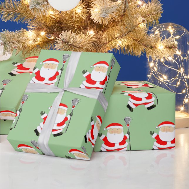 Papel De Regalo Regalo de Navidad de Lacrosse (Vacaciones)