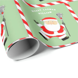 Papel De Regalo Regalo de Navidad de Lacrosse Personalizado