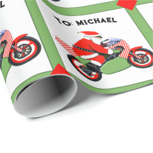 Papel De Regalo Regalo de Navidad de Motocicleta Motocross