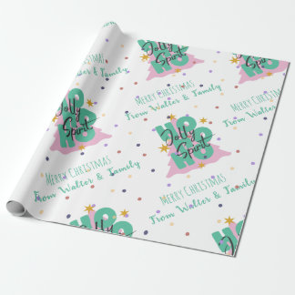 Papel De Regalo Regalo de Navidad de negocio verde Ho Ho Ho