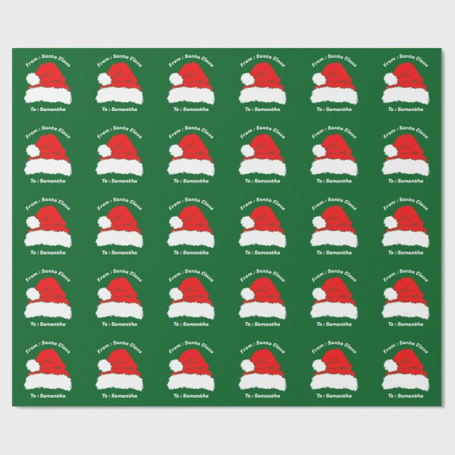 Papel De Regalo Regalo de Navidad de Papá Noel (Superficie plana)