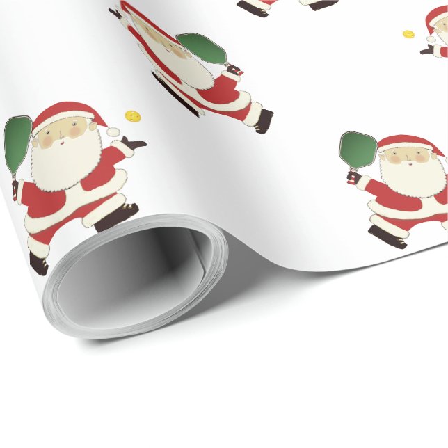 Papel De Regalo Regalo de Navidad de Pickleball (Esquina del rollo)