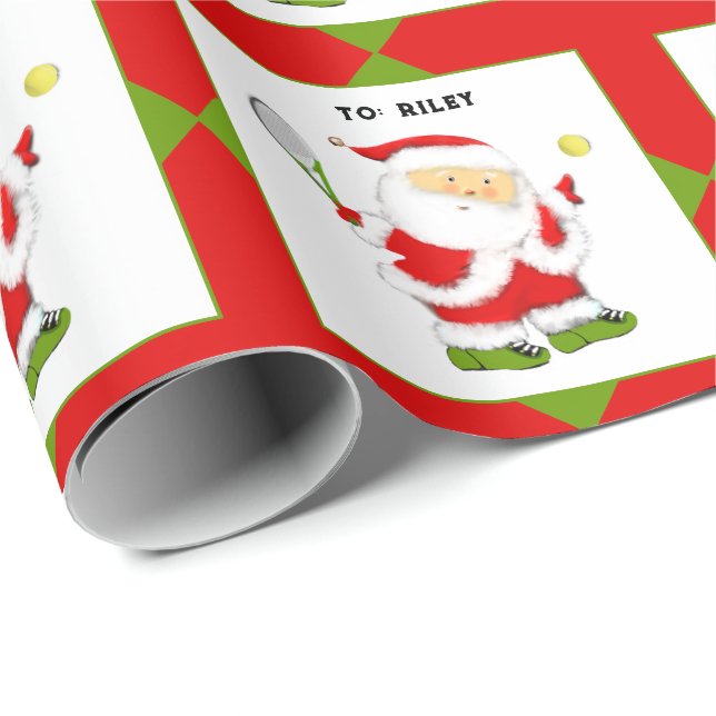 Papel De Regalo Regalo de Navidad de tenis (Esquina del rollo)