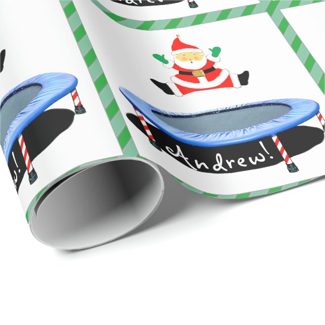 Papel De Regalo Regalo de Navidad de trampolín (Esquina del rollo)
