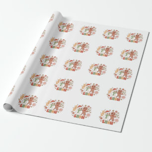 Papel De Regalo Regalo de Navidad Dejar que nieve