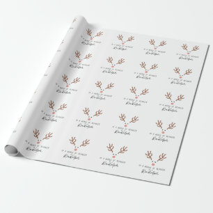 Papel De Regalo Regalo De Navidad En Un Mundo De Renos
