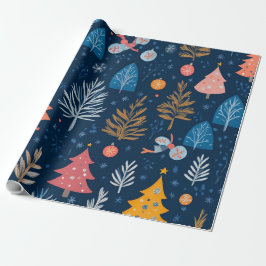Papel De Regalo Regalo de Navidad lindo de invierno