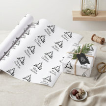 Regalo de Navidad Minimalista en Blanco y Negro