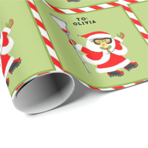 Papel De Regalo Regalo de Navidad para chicas de lacrosse