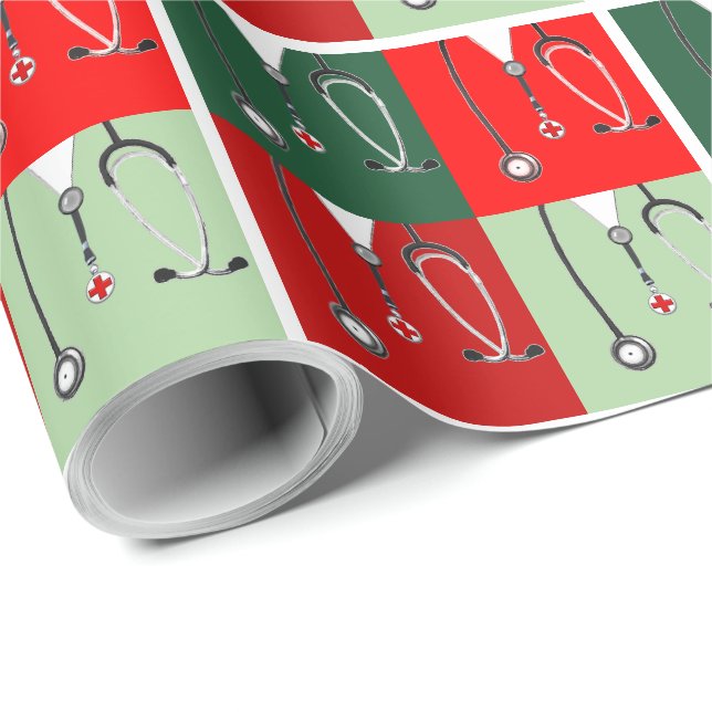 Papel De Regalo Regalo de Navidad para el médico (Esquina del rollo)
