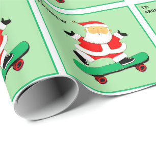 Papel De Regalo Regalo de Navidad para patinadores