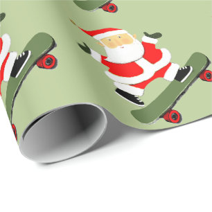 Papel De Regalo Regalo de Navidad para patinadores