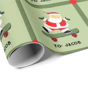 Papel De Regalo Regalo de Navidad para patinadores