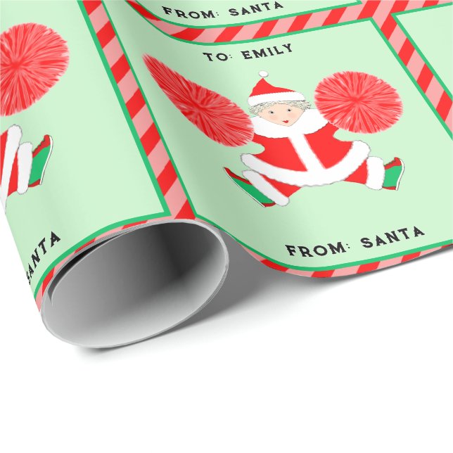 Papel De Regalo Regalo de Navidad para porrista (Esquina del rollo)