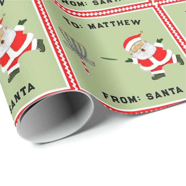 Papel De Regalo Regalo de Navidad personalizado de Disc Golf (Esquina del rollo)