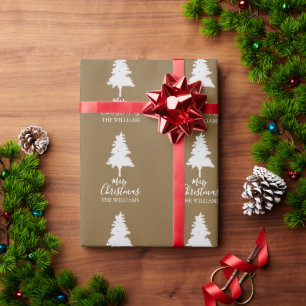 Papel De Regalo Regalo de Navidad Personalizar Apellido Familia Kr