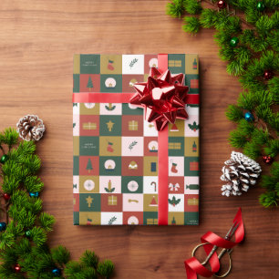 Papel De Regalo Regalo de Navidad retro