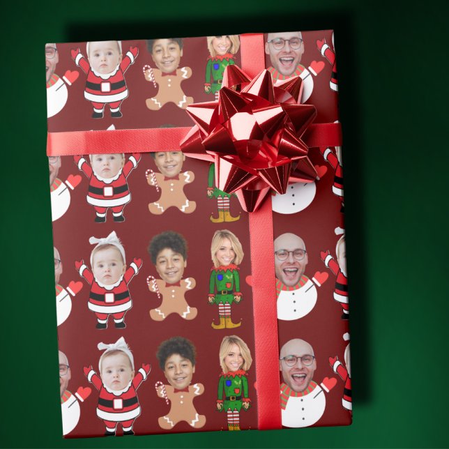 Papel De Regalo Regalo de Navidades de fotografía de familia fotog (Subido por el creador)
