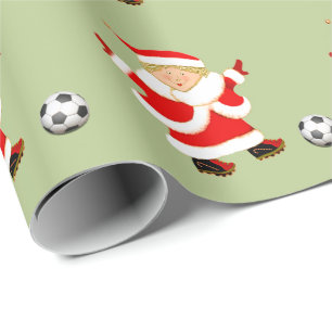 Papel De Regalo Regalo de Navidades de fútbol chicas