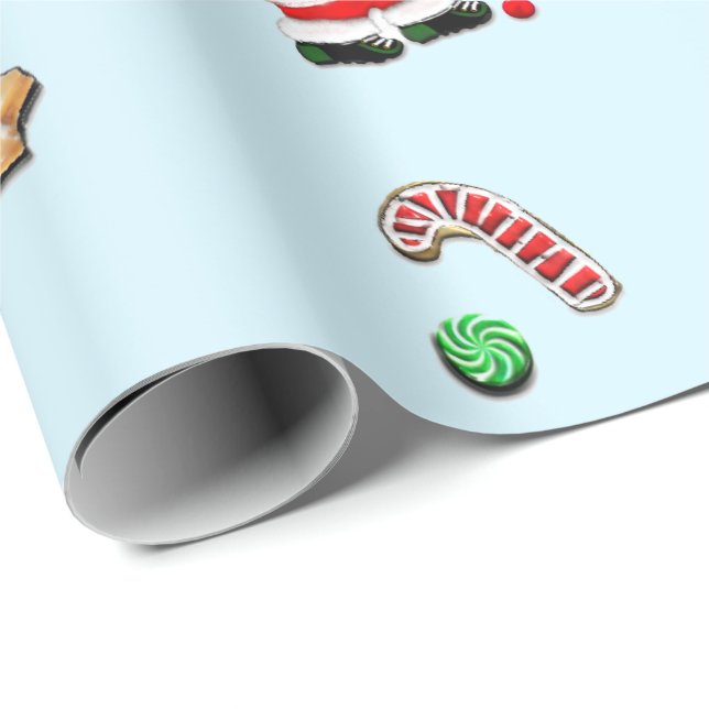 Papel De Regalo Regalo de Navidades de hockey sobre hierba (Esquina del rollo)