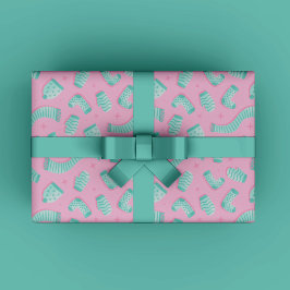 Papel De Regalo Regalo de Navidades de invierno azules